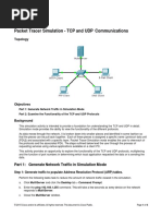 Packet Tracer Simulation - TCP and UDP Communications: Name: Saad Kabir Uddin Matric No: A19EC4056 Section: 08