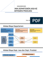 Alokasi Biaya Departemen Jasa Ke Departemen Produksi