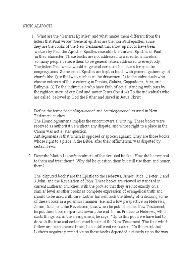 General Epistles Explained | PDF | Epistle Of James | New Testament