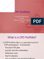 CPD Portfolio: DR - Murali Vallipuranathan Secretary National CPD Centre in Medicine Sri Lanka