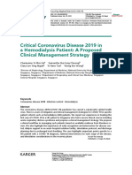 Critical Coronavirus Disease 2019 in A Hemodialysis Patient: A Proposed Clinical Management Strategy