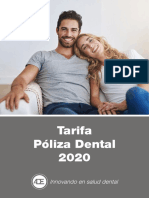 Tarifa Seguro de Salud Dental 2020 (Ramo 40)