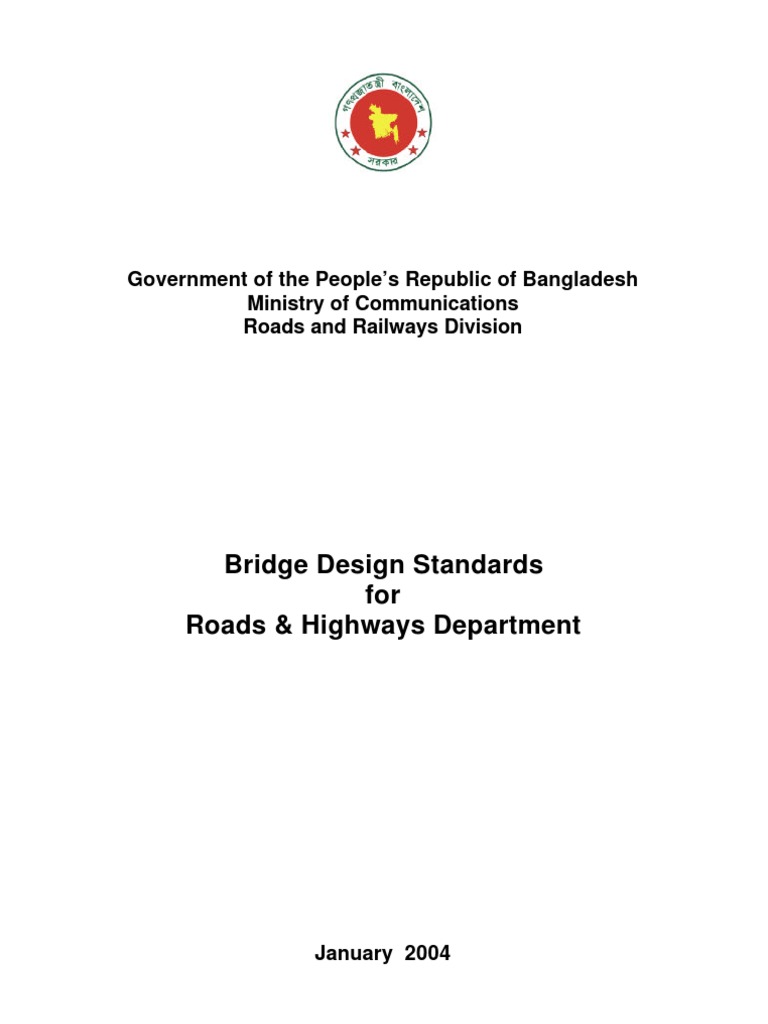 Bridge Design Standards For Roads & Highways Department PDF Deep