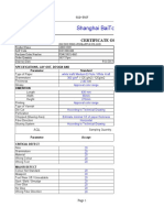 Shanghai Baitong Co,. LTD: Certificate of Analysis