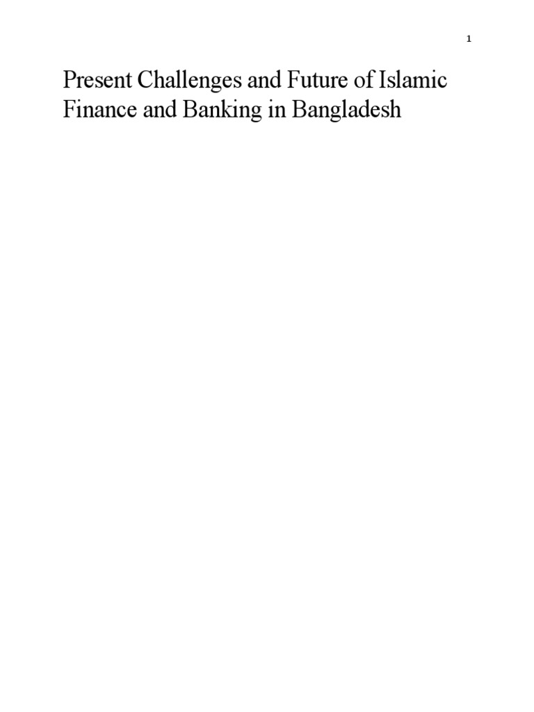 Islamic Finance in Bangladesh | PDF | Islamic Banking And Finance | Sharia