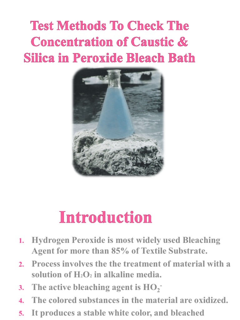 Hydrogen Peroxide Bleaching Guide | PDF | Hydrogen Peroxide | Sodium ...