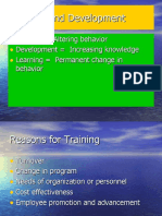 Training and Development Objectives