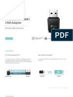 AC1300 Mini Wireless MU-MIMO USB Adapter: Mini Size & Big Performance