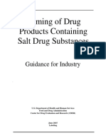 Naming of Drug Products Containing Salt Drug Substances