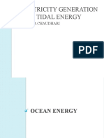 Electricity Generation From Tidal Energy