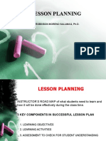 Lesson Planning: Patrobinson Moreno Salumag, PH.D