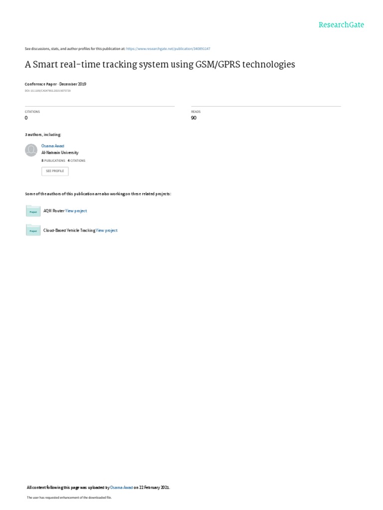 2019ASmartreal-timetrackingsystemusingGSM GPRS | PDF | General Packet ...