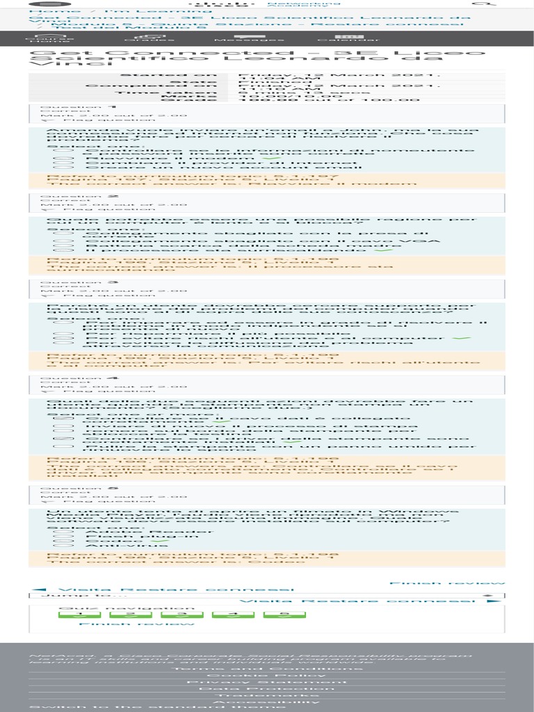 Test Del Modulo 5 Attempt Review | PDF