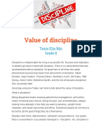 Value of Discipline Speech