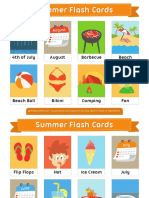 Summer Flash Cards 2x3