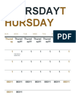 Thursday: T Hursday