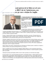 Sanjeev Gupta, noul patron de la Sidex şi cel care cumpără şi banca BRCI de la Umbrărescu, are probleme cu banca pe care o deţine în Anglia _ Ziarul Financiar