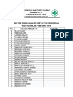 DAFTAR NAMA & Surat Pengantar Ke KPU