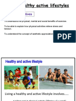 1.1.1. Healthy Active Lifestyles: Learning Objectives