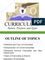 Curriculum:: Nature, Purpose and Types