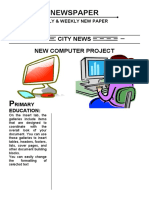 Newspaper: City News New Computer Project