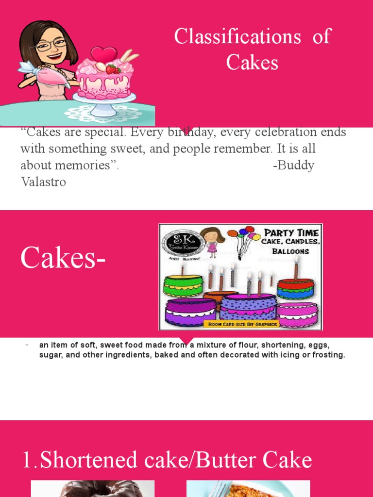 Cake Classifications and Types Explained | PDF | Cakes | Baking