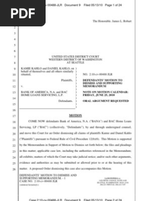 Motion to dismiss