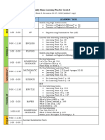 Weekly home learning plan for Grade 6