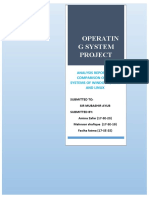 Operatin G System Project: Analysis Report On Comparison of File Systems of Windows, Mac and Linux