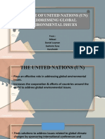 The Role of United Nations (Un) in Addressing Global Environmental Issues