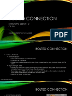 Bolted Connection: Structural Design - 2 CE 524