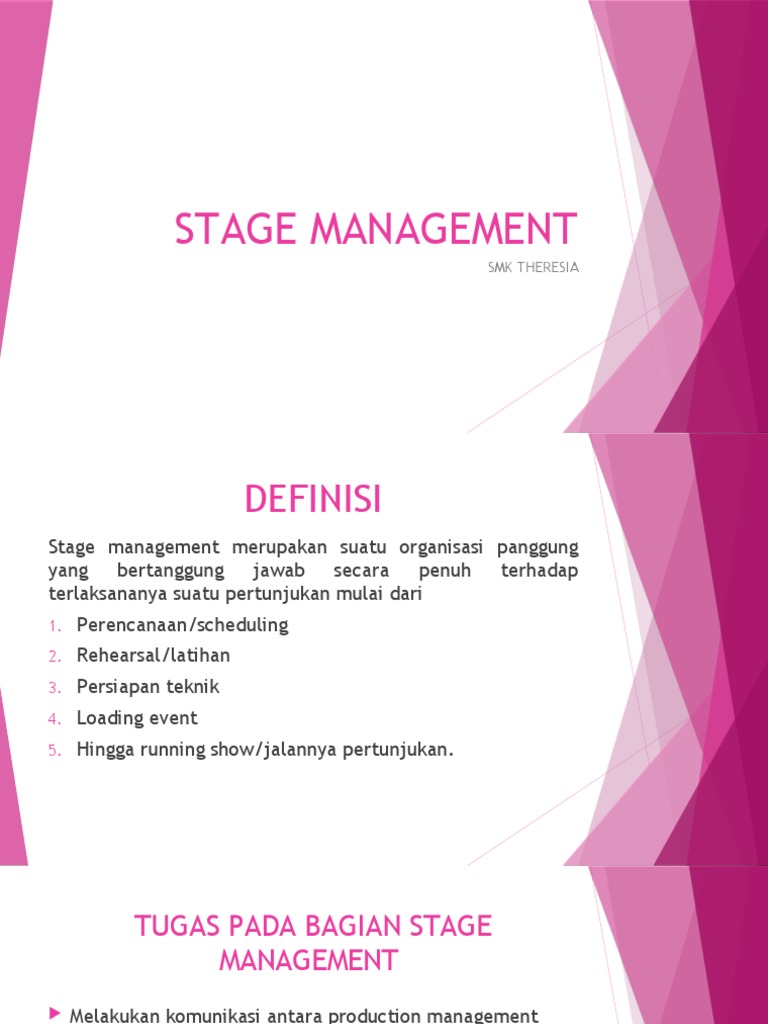 Peran Stage Management | PDF | Seni