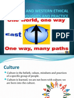 Eastern and Western Ethical Thoughts and Practice