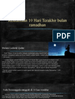 Keutamaan 10 Hari Terakhir Bulan Ramadhan