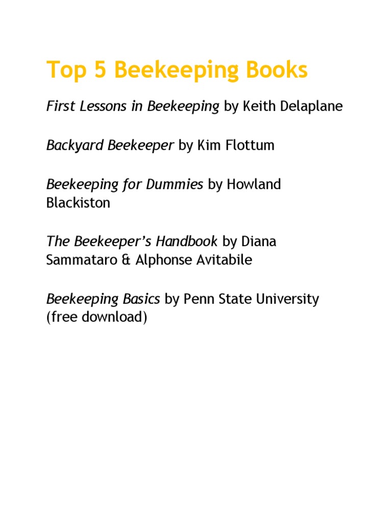 Top 5 Essential Beekeeping Books | PDF | Young Adult