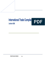 International Trade Compliance: Lecture 5&6