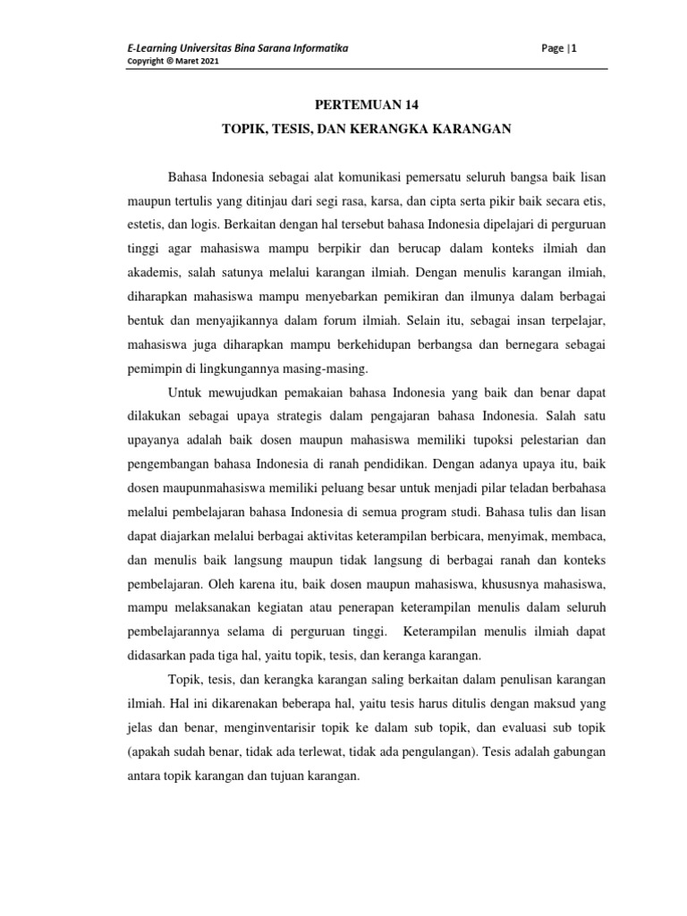 Bahasa Indonesia 14 | PDF | Karier & Perkembangan | Seni & Disiplin Bahasa
