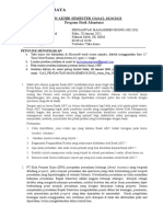 POLITEKNIK UBAYA SURABAYA UJIAN AKHIR SEMESTER GASAL 2020/2021