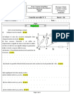 Devoir 2 Modele 5 Physique Chimie TC Semestre 2