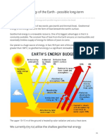 Geothermal Energy of The Earth - Possible Long-Term Solution