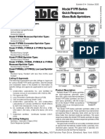 Model F1FR Series Quick Response Glass Bulb Sprinklers: Bulletin 014 October 2020