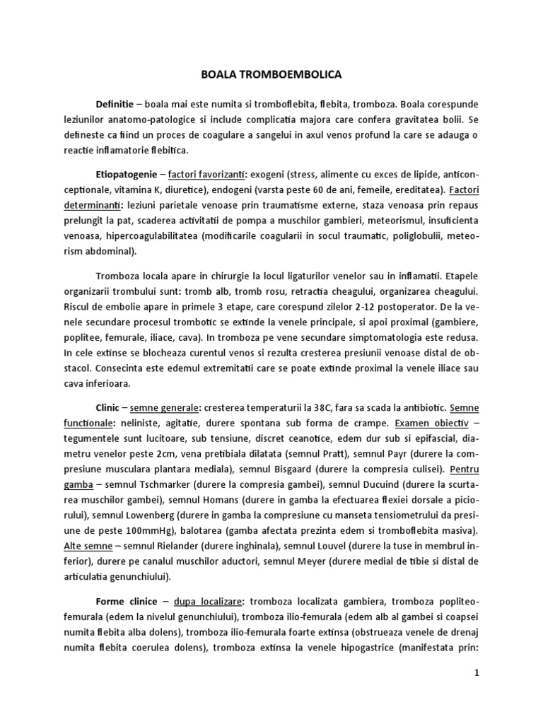 Boala tromboembolica pdf