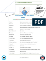 Phrasal Verbs About Pandemics: Phrasal Verb Mix and Match Test 1