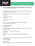 Data Mining MCQ Multiple Choice Questions With Answers: Eguardian