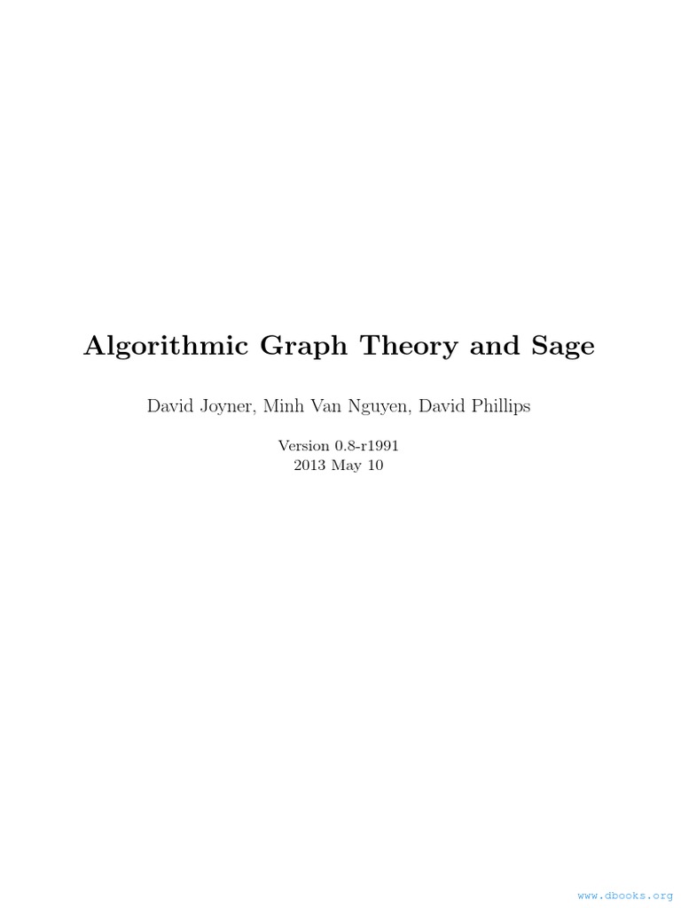 Algorithmic Graph Theory and Sage | PDF | Vertex (Graph Theory ...