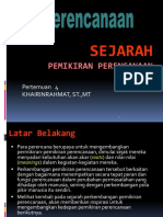 Pemikiran Perencanaan: Sejarah