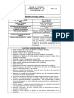 Manual de Funciones Jefe Comercial