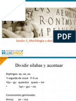 Sesión 3 - Morfología y Primera Declinación