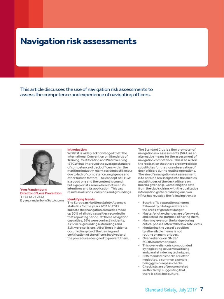 Navigation Risk Assessments PDF Navigation Risk Assessment