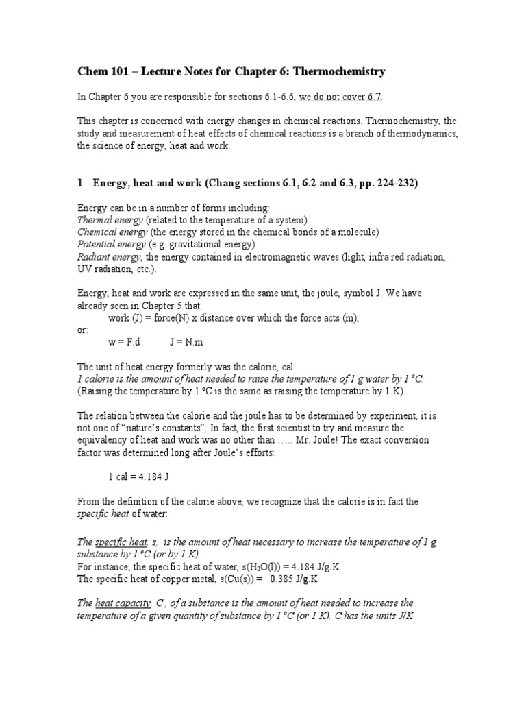 Chapter 6 Lecture Notes | PDF | Heat | Continuum Mechanics